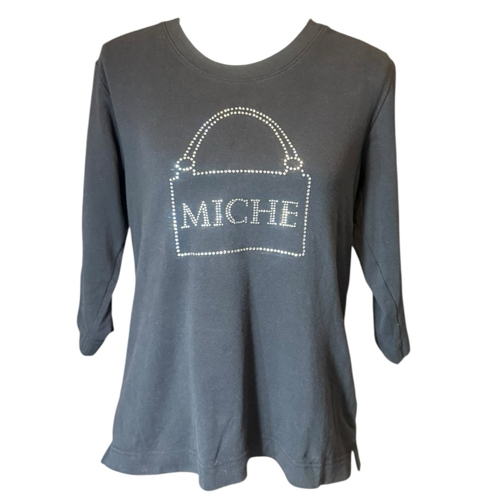 Miche Port Authority Women's Black 3/4 Sleeve Tee Size Large